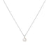 Silver Shell Pearl Drop Pendant Necklace